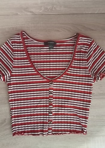 Düğmeli Crop Top - Görsel 4