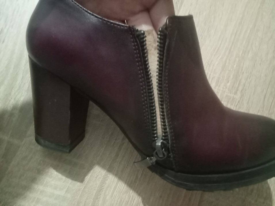 Bordo Deri Kadın Topuklu Bot - Görsel 3