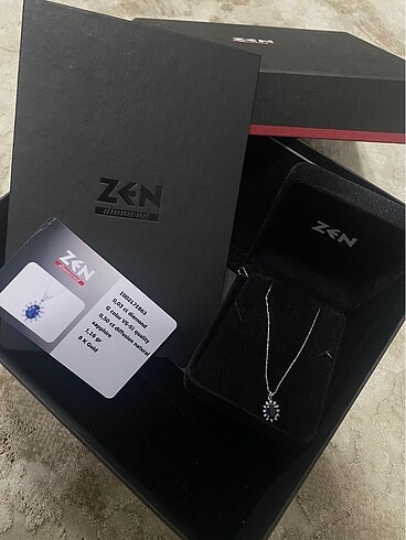 Zen Pırlanta Safir Kolye