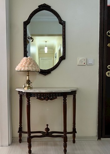 Dresuar aynalı antika mermerli kusursuz antika - Görsel 2