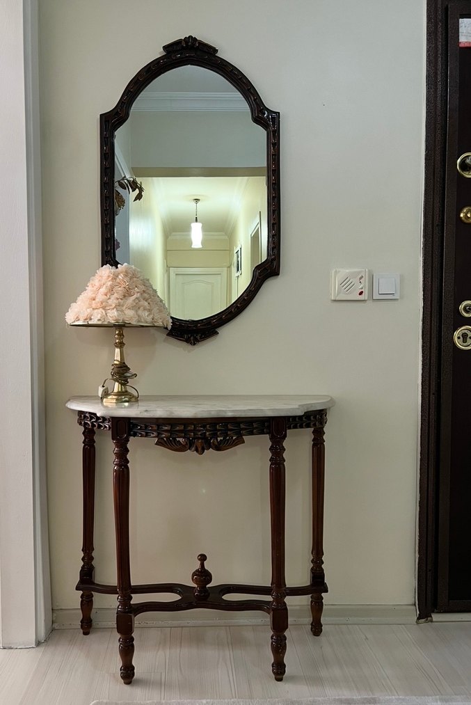 Dresuar aynalı antika mermerli kusursuz antika - Görsel 2