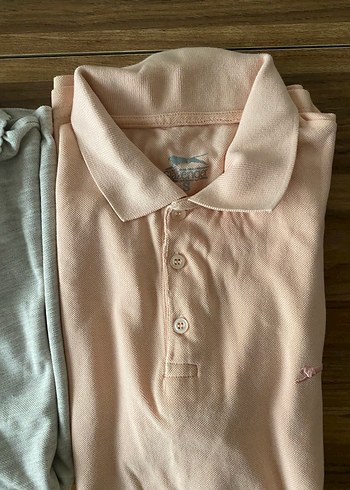 Erkek Gri Pamuklu Kısa Kollu Polo Tişört - Görsel 3