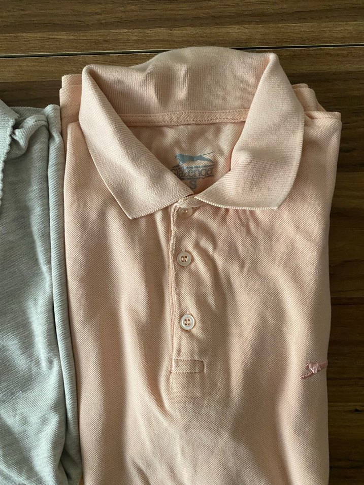 Erkek Gri Pamuklu Kısa Kollu Polo Tişört - Görsel 3