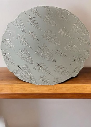 Gri-Beyaz Çağdaş Dekoratif Tabak - Görsel 2