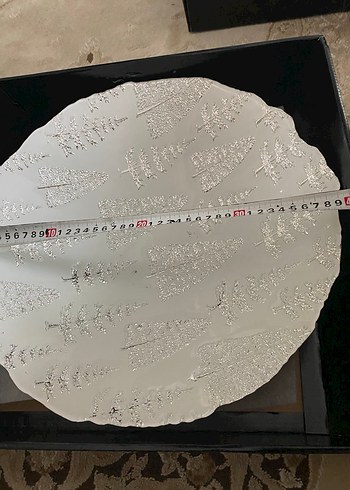 Gri-Beyaz Çağdaş Dekoratif Tabak - Görsel 5