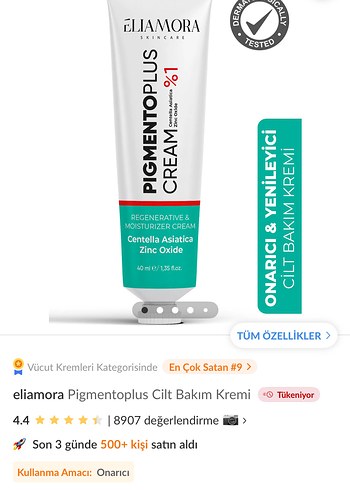 Eliamora Pigmentoplus Cilt Bakım Kremi 40 ml