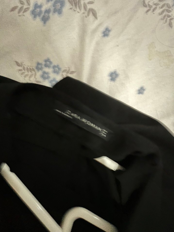 ZARA Siyah V Yaka Mini Elbise — görsel 8/9