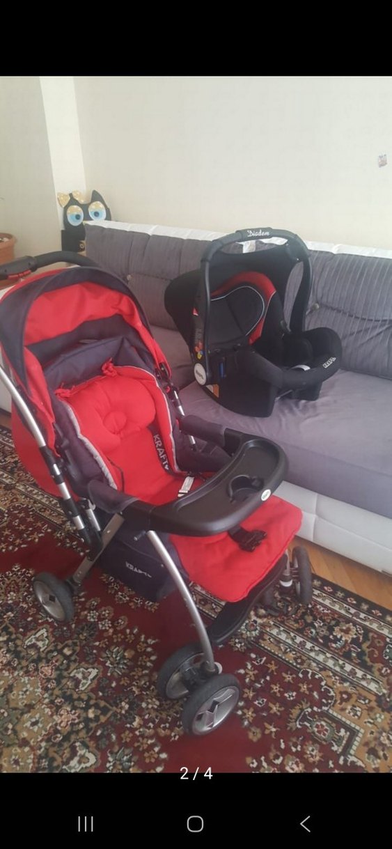 Kraft Kırmızı Bebek Arabası - Görsel 2