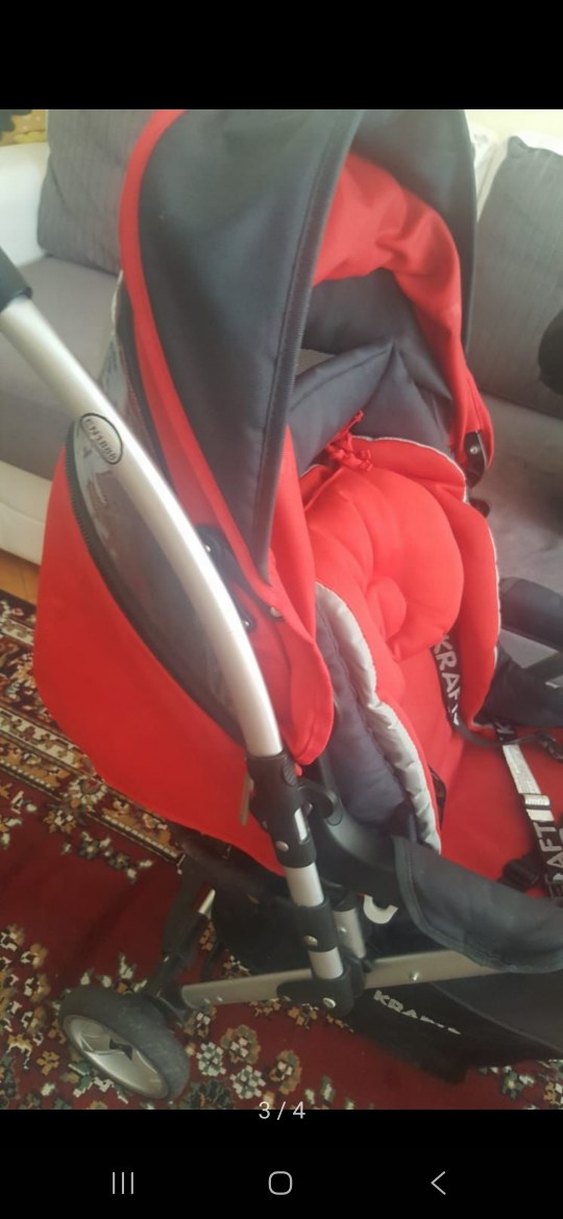 Kraft Kırmızı Bebek Arabası - Görsel 3