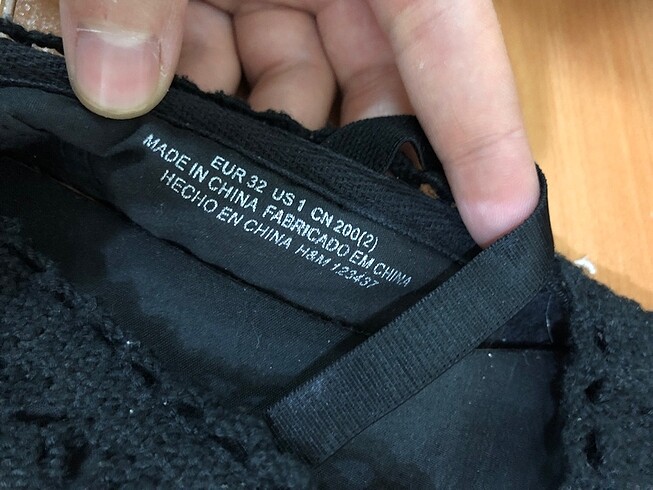32 Beden siyah Renk H&M kız çocuğu babet