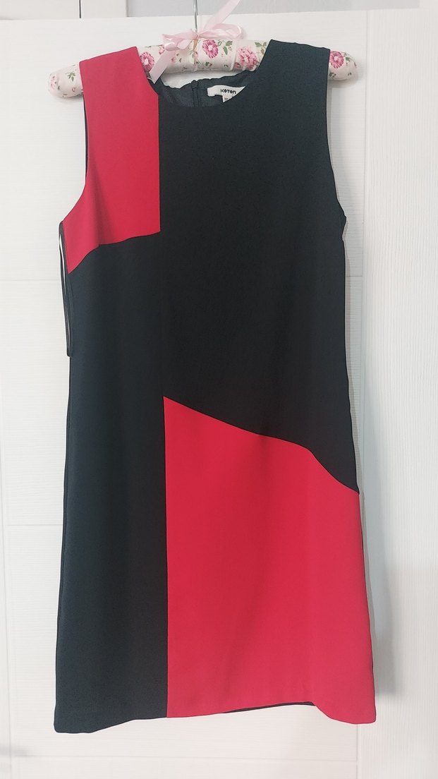 V Yaka Kemerli Bohem Midi Elbise - Görsel 3