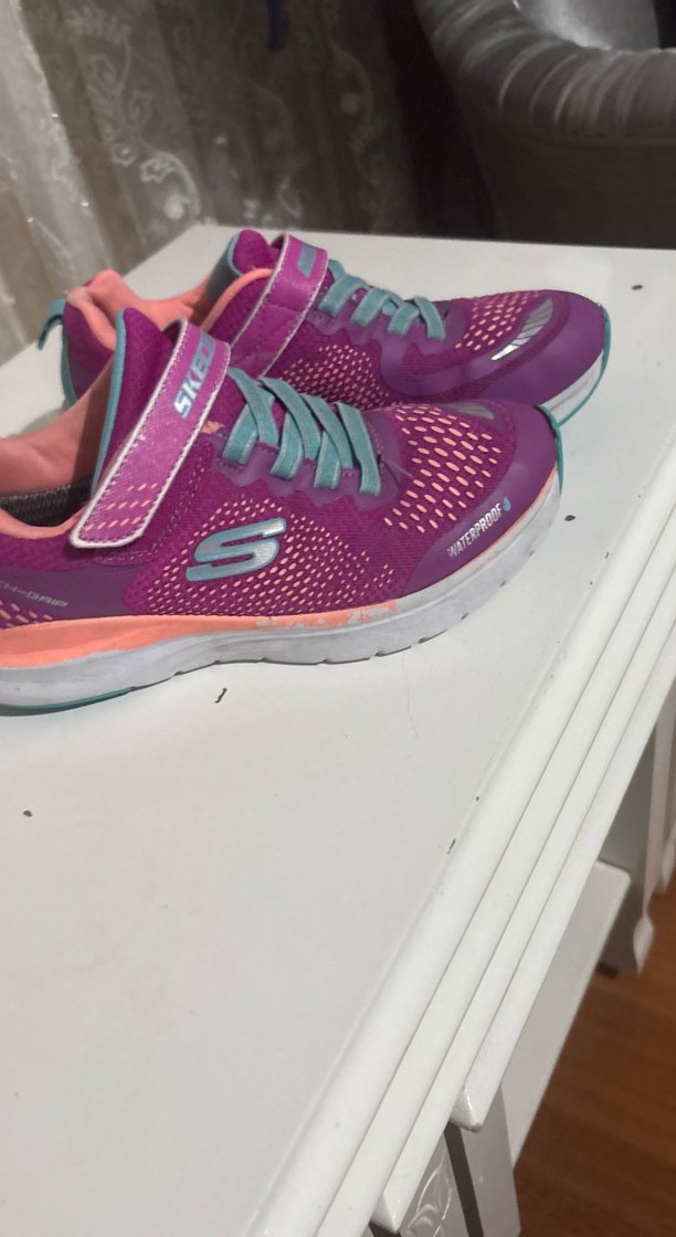 Kız Çocuk Mor Spor Ayakkabı Velcro Bağcıklı - Görsel 2