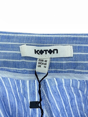 42 Beden mavi Renk Koton Bermuda / Kapri %70 İndirimli.