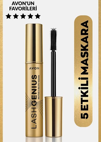 Avon Lash Genius 5 Etkili Maskara - Altın