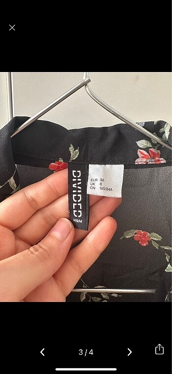 s Beden Çiçekli H&M gömlek