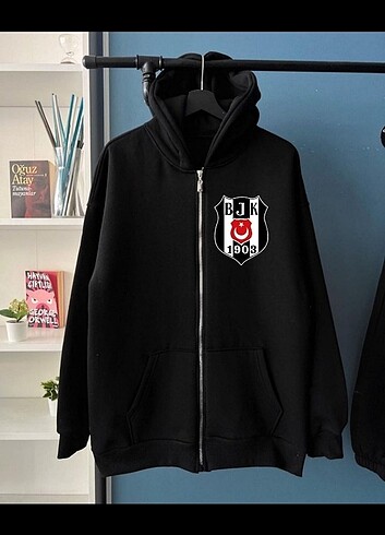 Beşiktaş Kapşonlu Fermuarlı Ceket Sweatshirt