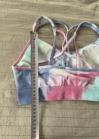 s Beden Pastel Renkli Tie-Dye Spor Sütyeni
