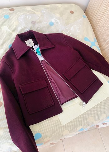Koton Bordo ceket - Görsel 4