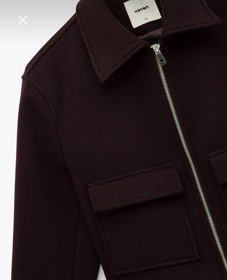 Koton Bordo ceket - Görsel 3