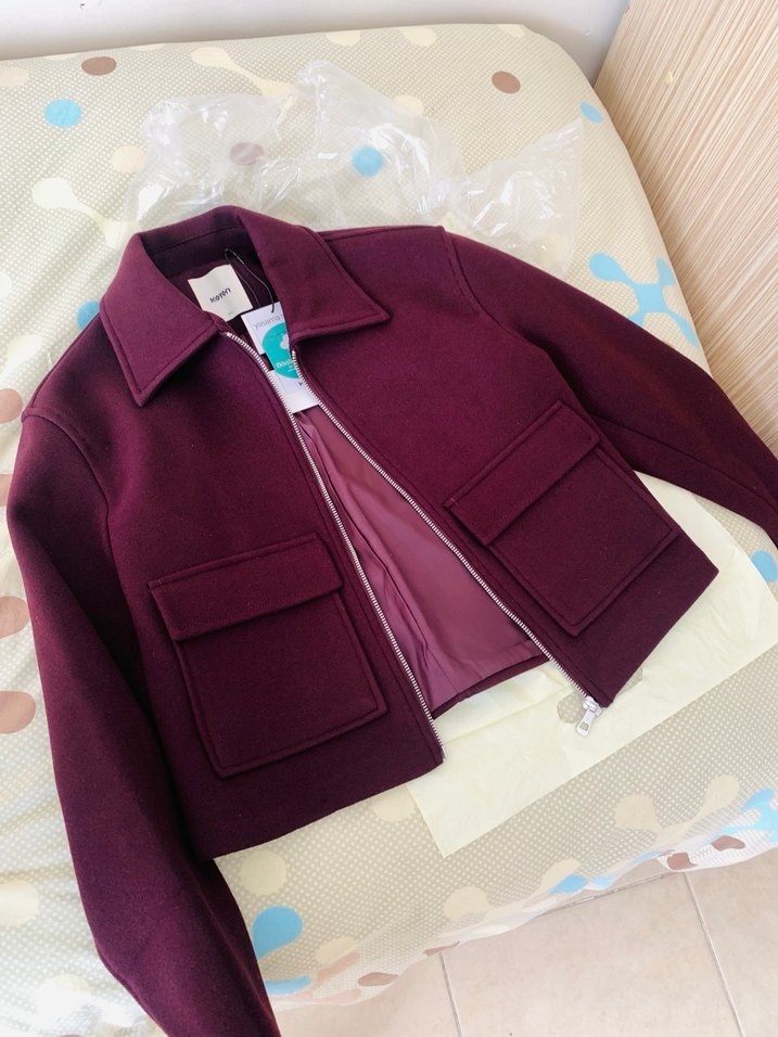 Koton Bordo ceket - Görsel 4