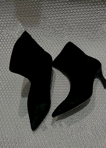 Diğer Siyah Yılan Desenli Stiletto Topuklu Bot