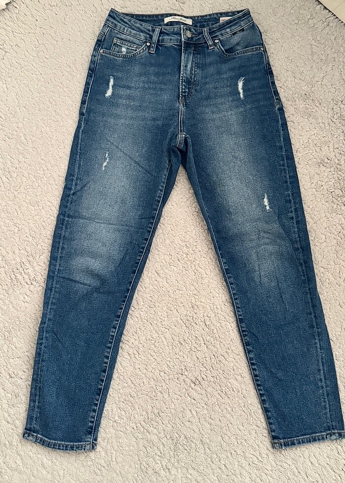 Mavi mom jeans - Görsel 3