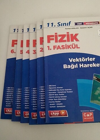 11. Sınıf Çap Yayınları Fizik Seti