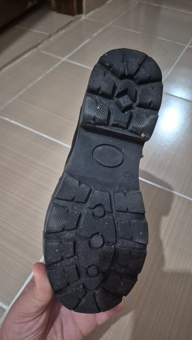 çocuk Siyah Deri Goth Botlar - Görsel 4