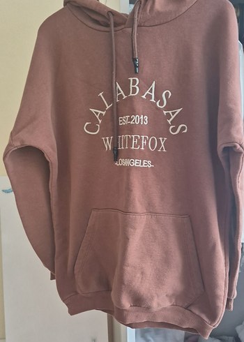Kahverengi Kapüşonlu Kadın Sweatshirt