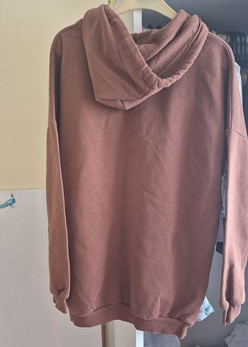 s Beden kahverengi Renk Kahverengi Kapüşonlu Kadın Sweatshirt