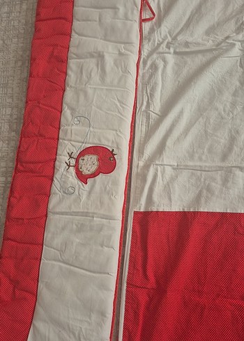 Nakışlı Kırmızı Gri Çocuk Uyku Seti - Görsel 5