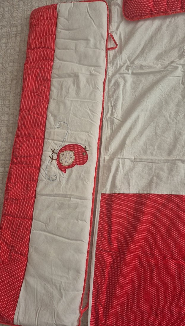 Nakışlı Kırmızı Gri Çocuk Uyku Seti - Görsel 5