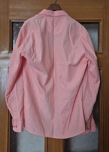 Pembe Keten Uzun Kollu Erkek Gömlek - Görsel 6