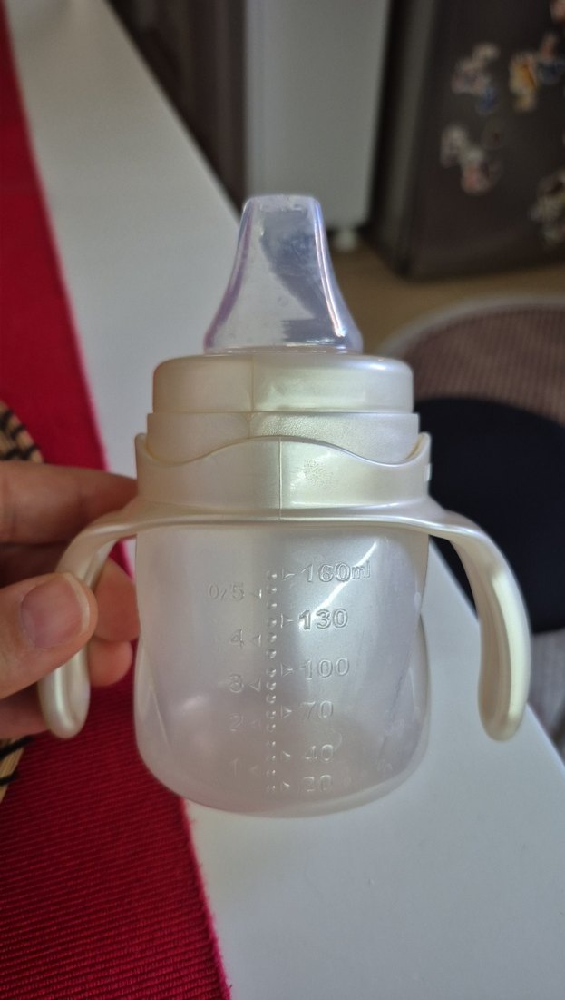 Bebek Biberonu, Beyaz, Kulplu - Görsel 3