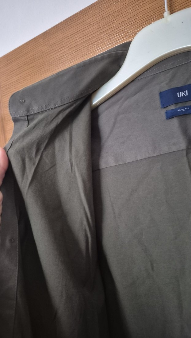 Gri Düğmeli Erkek Gömlek - Görsel 4