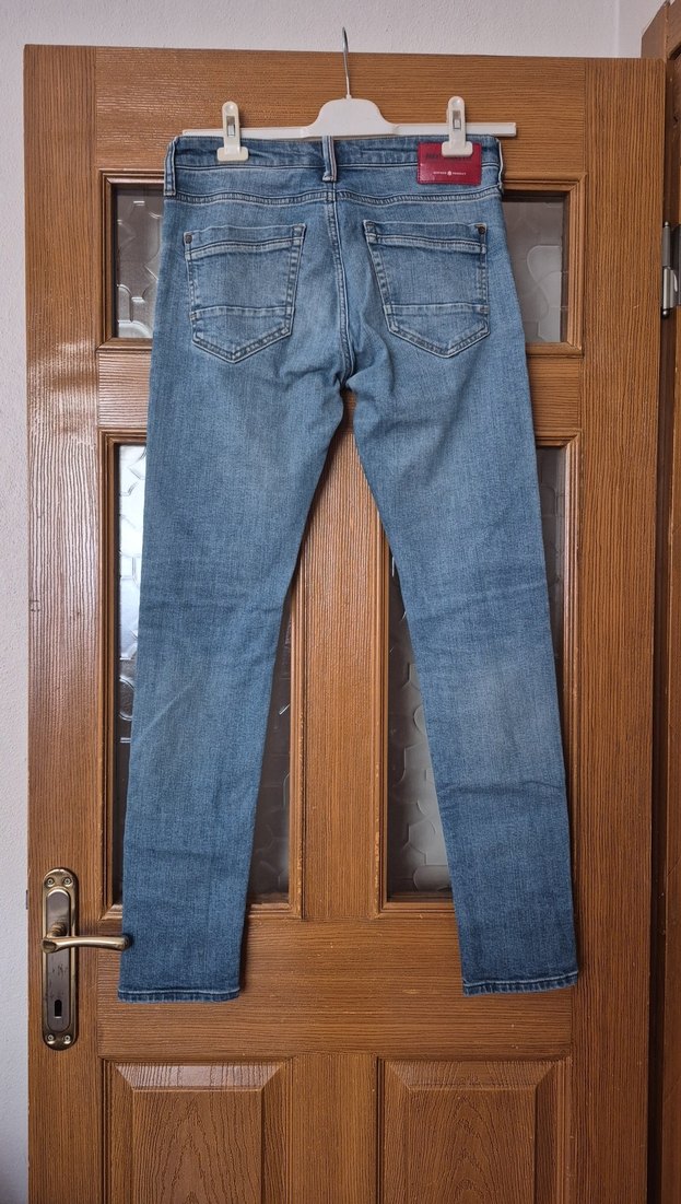 Erkek Gri Mavi Denim Normal Paça Kot Pantolon - Görsel 5