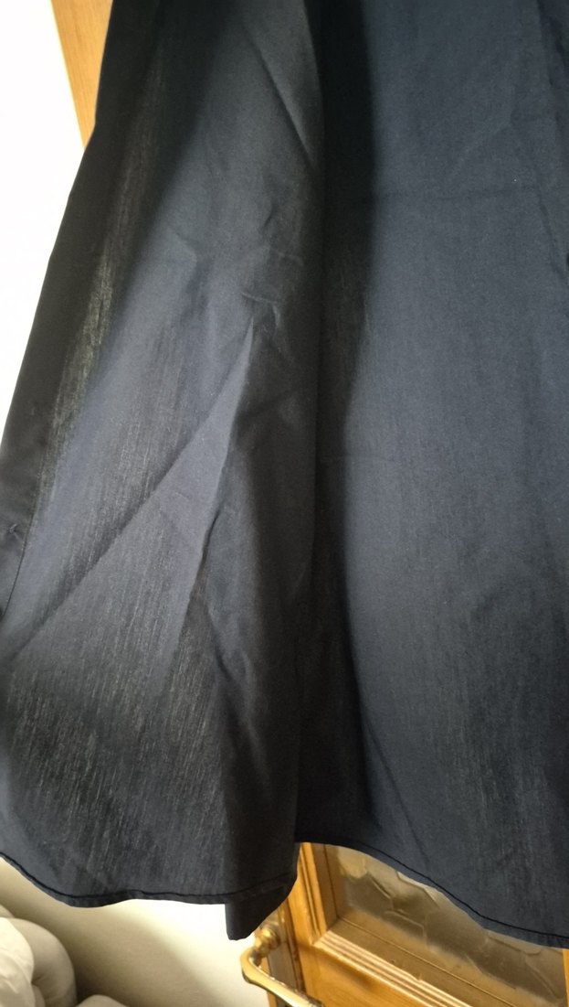 Düğmeli Lacivert Keten Erkek Gömlek - Görsel 3