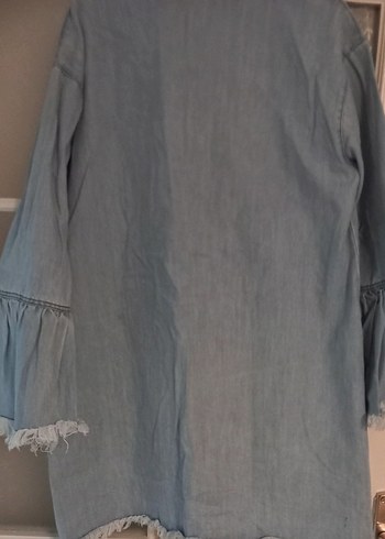 Diğer Gri Düğmeli Kadın Denim Ceket