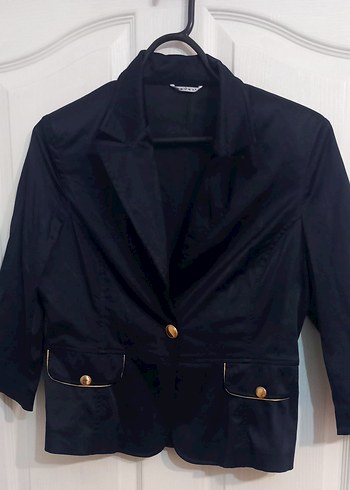 Düğmeli Lacivert Kadın Blazer Ceket - Görsel 2