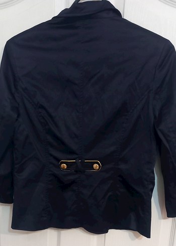 Düğmeli Lacivert Kadın Blazer Ceket - Görsel 3