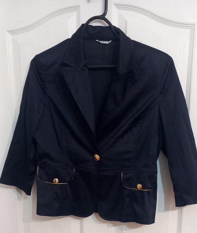 Düğmeli Lacivert Kadın Blazer Ceket - Görsel 2