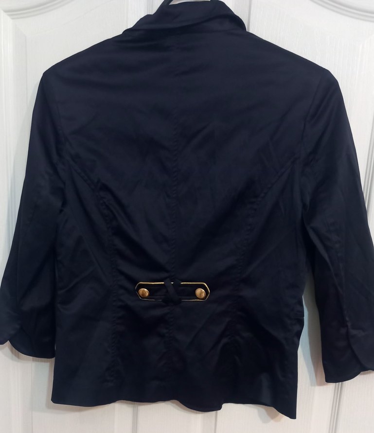 Düğmeli Lacivert Kadın Blazer Ceket - Görsel 3