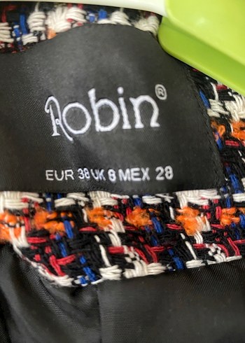 Robin Robin Düğmeli Çok Renkli Midi Kadın Blazer