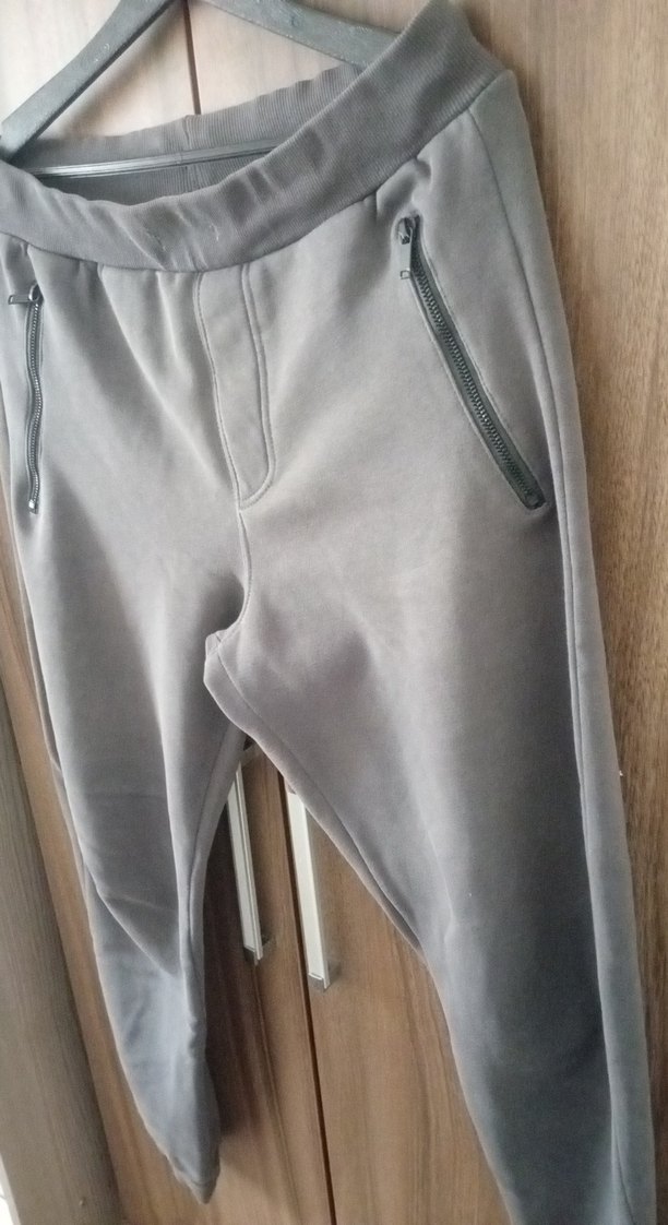 Gri Erkek Fermuarlı Rahat Kesim Eşofman - Görsel 3