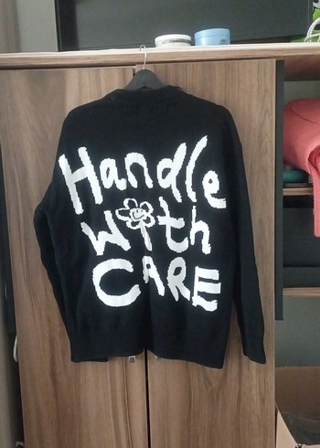 Sarı Çiçek Desenli Salaş  Kazak - Görsel 2