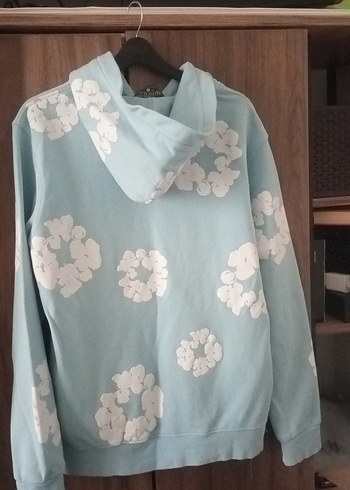 Mavi Bağlama Desenli unisexSweatshirt - Görsel 5