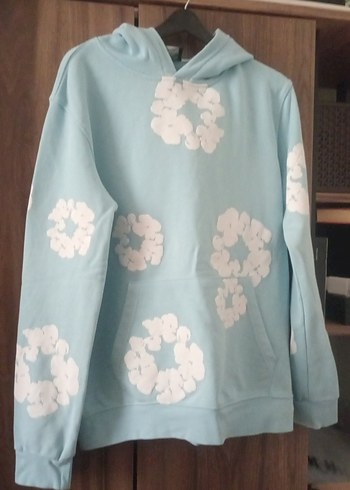 Mavi Bağlama Desenli unisexSweatshirt - Görsel 2