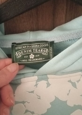 Mavi Bağlama Desenli unisexSweatshirt - Görsel 3