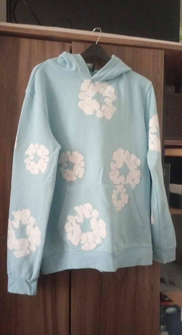 Mavi Bağlama Desenli unisexSweatshirt - Görsel 2