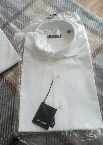 Sarar Beyaz kısa Kollu Erkek Gömlek ( orjinal.) - Görsel 4